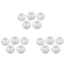 15Pcs 4 Inch 10cm Round Paper Lantern for Birthday Wedding Party Decor Gift DIY Creavtive(White)