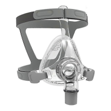 Maschera facciale completa per CPAP con copricapo, raccordo a gomito girevole e cuscinetto, accessorio di ricambio per la maggi