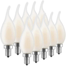 Confezione da 10 lampadine LED E14 da 4W dimmerabili a effetto fiamma, luce bianca calda per illuminazione ambientale, ideali p