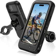 Univerzálny držiak na telefón na bicykel a kolobežku, vodotesný, proti pádu, otočný o 360 stupňov a nastaviteľný držiak