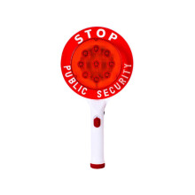 Handheld LED Stop Sign for Traffic Control with Flashing Road Indicators, Manual Safety Paddle for Roadworks and Parking