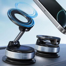 Supporto magnetico universale per telefono, nero, antiscivolo, girevole a 360, per smartphone, ideale per cruscotto auto o sc