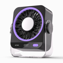Ventilatore da scrivania portatile con 5 velocità, mini ventilatore da tavolo ricaricabile tramite USB, ventilatore di raffredd