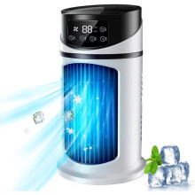 az 1-ben mini légkondicionáló ventilátor, hordozható asztali légkondicionáló 6 szélsebességgel otthoni irodába, USB-tápellátá
