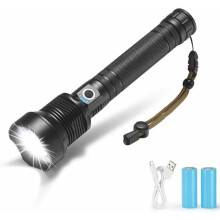 Linterna LED de 90000 lúmenes, recargable por USB, compatible con baterías XHP70, XHP50 y 26650, ideal para caza y actividade