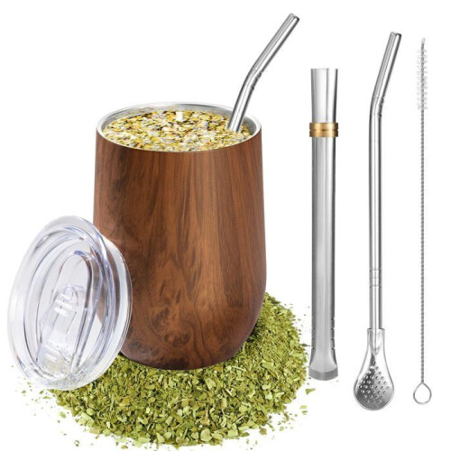 Σετ ποτηριών Mate από ανοξείδωτο ατσάλι 18/8, κούπα τσαγιού διπλού τοιχώ