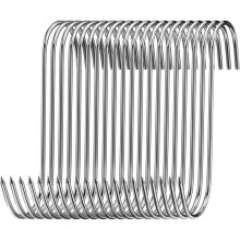 Paquete de 20 ganchos de carnicero de acero inoxidable de 15 cm, resistentes a la corrosión, con forma de S para colgar carne