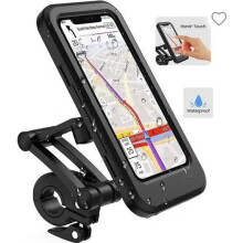 Wodoodporny uchwyt na telefon do roweru i motocyklu do smartfonów o przekątnej do 6,7 cala, bezpieczny uchwyt na kierownicę