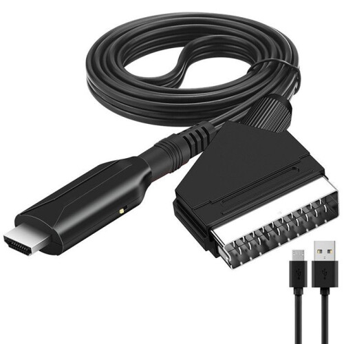 Μετατροπέας SCART σε HDMI με καλώδιο, Μετατροπέας βίντεο και ήχου Full HD 1080P, Π