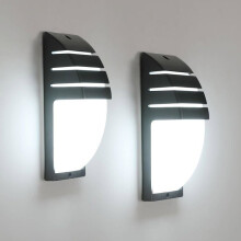 2 Pack 12W LED Wall Lights, Indoor Outdoor Wall Sconces, IP65 Waterproof Up Down Light, Cool White