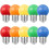 Συσκευασία με 10 χρωματιστές λάμπες LED E27 1W G45 Mini Globe εξοικονόμησης ενέργε 1