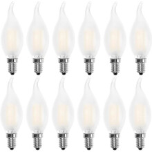 Λαμπτήρας κεριού LED E14 4W 40W Ισοδύναμο 400 Lumens Ζεστό λευκό 2700K με φλόγα σε