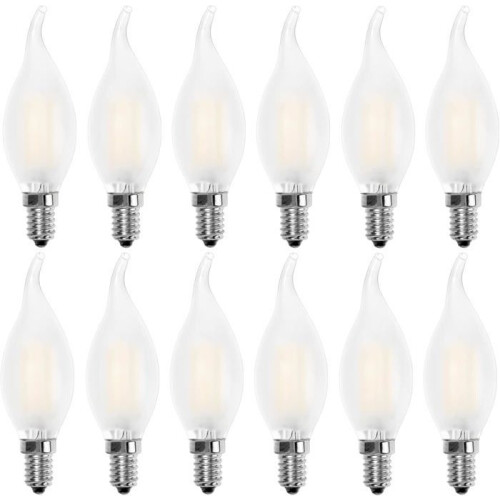 Λαμπτήρας κεριού LED E14 4W 40W Ισοδύναμο 400 Lumens Ζεστό λευκό 2700K με φλόγα σε