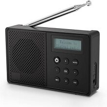 Tragbares DAB/DAB+ Digitalradio mit FM, Bluetooth und Akku, Netz- oder Akkubetrieb, 40 Senderspeicher