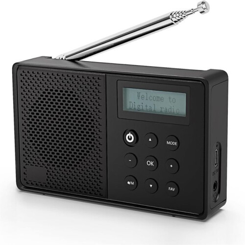 Φορητό ψηφιακό ραδιόφωνο DAB/DAB+ με FM, Bluetooth και επαναφορτιζόμενη μπατα