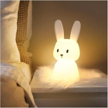Νυχτερινό φωτάκι Baby Bunny, φωτιστικό κομοδίνου με έλεγχο αφής, 7 λειτουργ