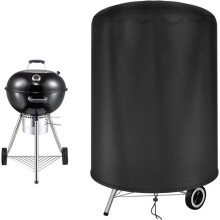 Telo di copertura universale rotondo per barbecue, 71 x 70 cm, in tessuto Oxford impermeabile e resistente ai raggi UV, con riv