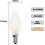 Λαμπτήρας κεριού LED E14 4W 40W Ισοδύναμο 400 Lumens Ζεστό λευκό 2700K με φλόγα σε 3