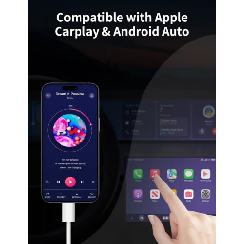 Πλεγμένο καλώδιο αυτοκινήτου USB σε USB-C 1 μέτρου για iPhone 16 15, γρήγορη φόρ 1