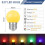 Συσκευασία με 10 χρωματιστές λάμπες LED E27 1W G45 Mini Globe εξοικονόμησης ενέργε 2