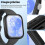 Προστατευτική θήκη TPU 2 τεμαχίων για το Huawei Watch Fit 3 με προστατευτικό οθ 3