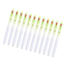 Stylo à Gel rétractable effaçable, 12 pièces, encres-1Vert pomme