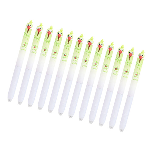 Stylo à Gel rétractable effaçable, 12 pièces, encres-1Vert pomme