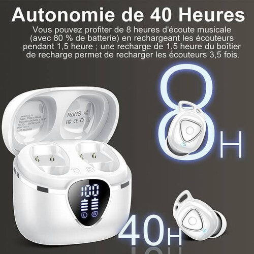 Ασύρματα ακουστικά Bluetooth 5.4, στερεοφωνικά ακουστικά HiFi με μικρόφωνο 2