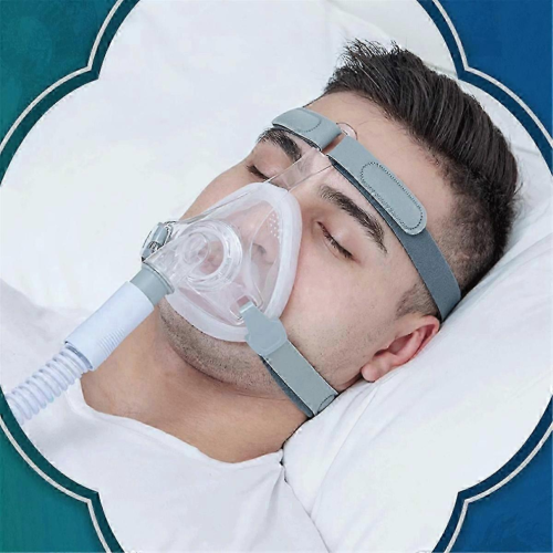 Μάσκα CPAP ολόκληρου προσώπου με κεφαλοδέτη, περιστρεφόμενο αγκώνα κα 2