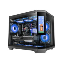 Mars Gaming Mc-3tcorelcdm Caja Gaming Micro-atx Pantalla Ips De 7.2" Triple Cristal Templado Negro