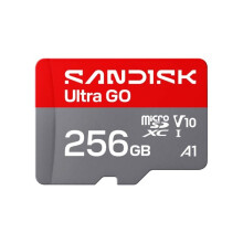 Scheda microSDXC - SANDISK - Ultra Go 256 Go - Classe 10 UHS‑I - A1 V10 - Fino a 190 Mo/s