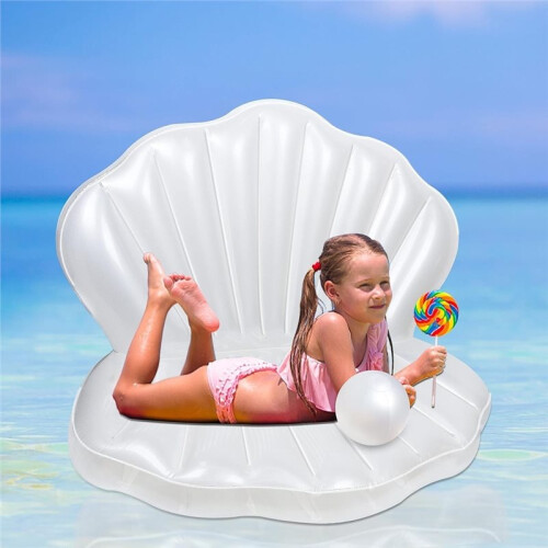 Inflatable Swimming Pool Float, Children'S Swimming Pool Pearl  Shell Float (Requires Self Provided Inflatable Pump) 1