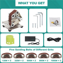 Belt Sander KnifeSharpener Electric, Polisher Machine for KnifeMaking, Wood Metal Working US Plug