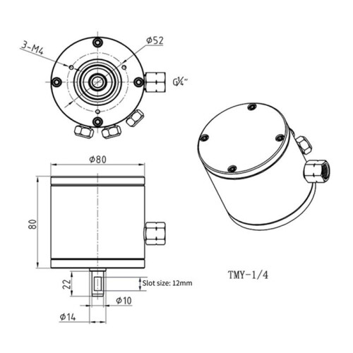 1/4HP Industrial Grade Blower Pneumatic Motor Explosion Proof, High Speed, Adjustable 2