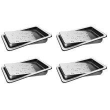 4X Stainless Steel Garbage Flap Lid Trash Bin Cover Flush Built-in Balance Swing Flap Garbage Lid B