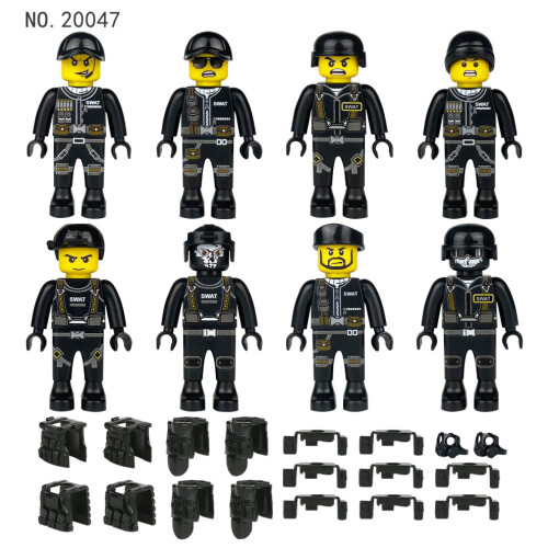 8pc SWAT Mini Figures Set - Tactical Special Forces Lego Compatible Toy