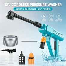 18V Cordless Washer Gun 6 Mode Nozzle Workshop Cleaning For Machinery