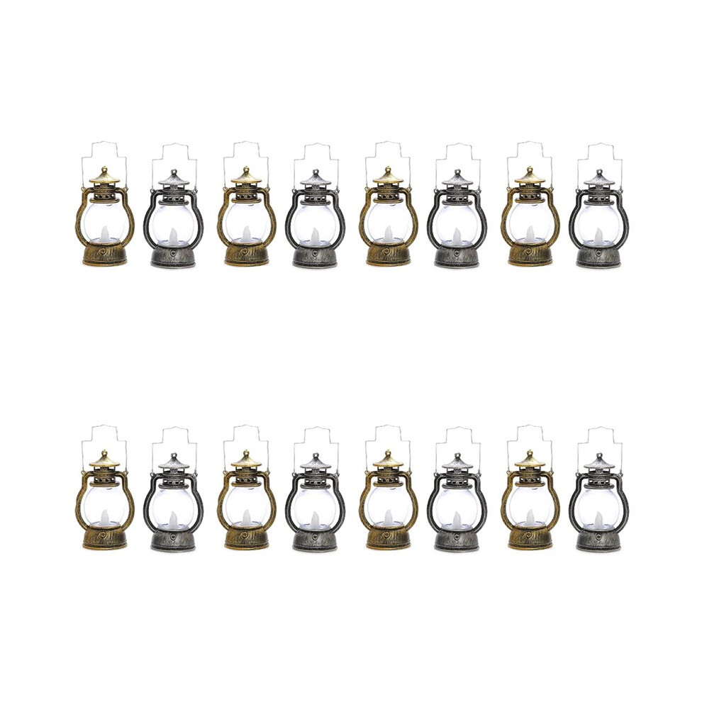16Pcs Led Lanterns Decorations Outdoor Hanging Lantern Retro Lantern Decor For Patio, Porch, Farmhouse Decorations 6031970075877