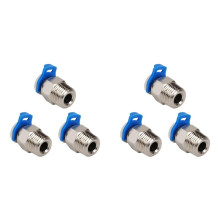 6 Connecteurs Pneumatiques JP4-01 Raccords Rapides à Air Droit Pièces D'Imprimante 3D pour Filetage D'Extrudeuse V6 M10