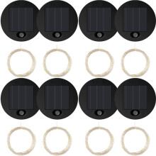 8Pcs Solar Light Replacement Top LED Solar Panel Lantern Lid for Outdoor Hanging Lanterns IP65 Waterproof