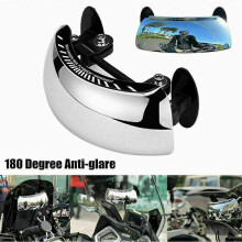 Rétroviseur d'angle mort universel pour pare-brise de moto, grand angle 180, HD, convexe.