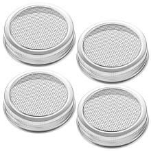 Lot de 4 couvercles de germination pour bocaux Mason, passoire en acier inoxydable antirouille pour graines et micro-pousses