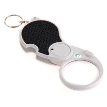Lupa 10 Trade Lupa com LED Lupa de Bolso Porta-Chaves DobráVel PortáTil