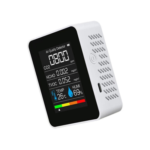 Monitortool voor CO2 HCHO TVOC temperatuur- en-MT05 Wit