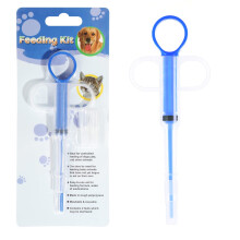 Distributeur de médicaments pour animaux, seringues à embout en silicone pour pilules, avec 2 embouts souples en silicone, kit d'aliment