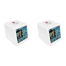 2X NM TV NMMiner TV 1060KH/S Hashrate Nerdminer V2 ESP32 BTC SOLO Lottery Miner & Home Desktop Clock White
