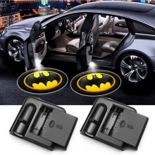Stück Batman-Autotür-Logo-Projektoren, kabellose LED-Einstiegsleuchten für alle Automodelle, klar