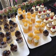 90Pcs 80Ml Disposable Bevel Cake Cups Pudding Jelly Mousse Cup Appetizer Bowl for Home Dessert Shop Food Container