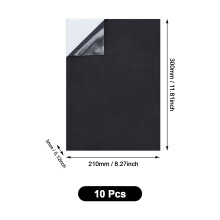 (Black 21*30cm (1mm thick) single-sided adhesive) Anti-Slip Furniture Pads, Cuttable, Fits Most Legs