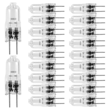 Lot de 20 ampoules halogènes G4, 20 W, 12 V, 2 broches, transparentes, pour éclairage de cuisinière, signalisation.